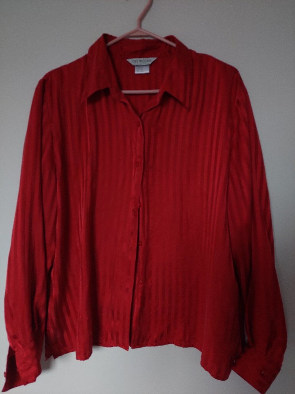 Vintage The Work Connection Women's XL 100% Silk Button Up Blouse